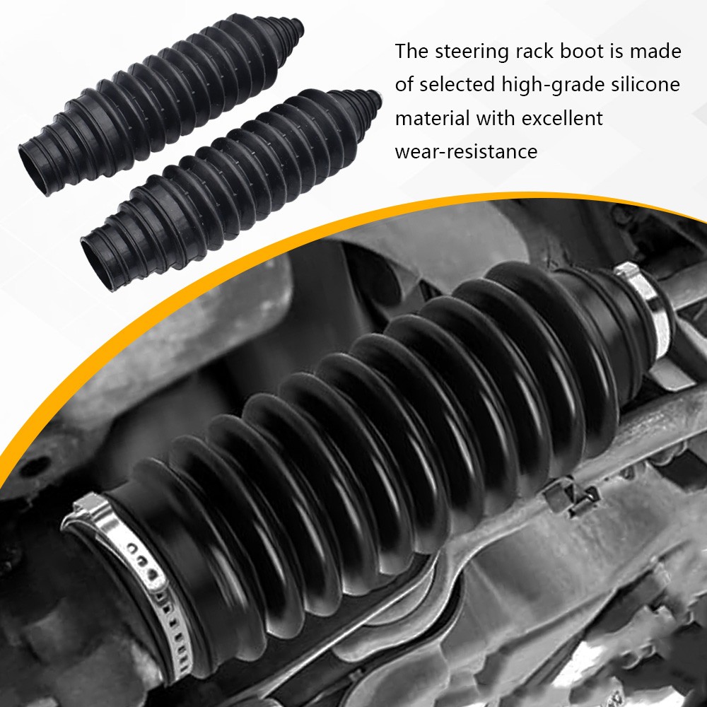 Dustproof Silicone Inner Tie Rod Boot Set w/Cable Tie Clamp Customized For Chevy