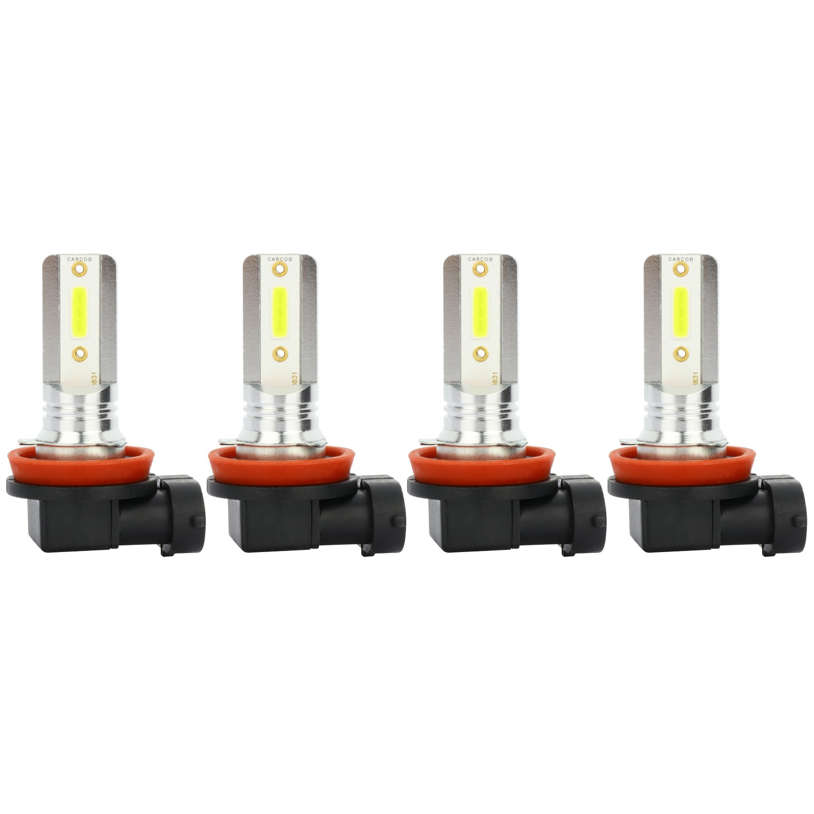 4x H11 LED Headlight Hit Kit High Low Beam 6000K White Running Light DRL Bulbs
