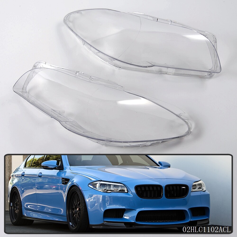 2 PCS Headlight Lens Cover Left Right Fit For BMW 5-Series F10 LCI F11 LCI F18