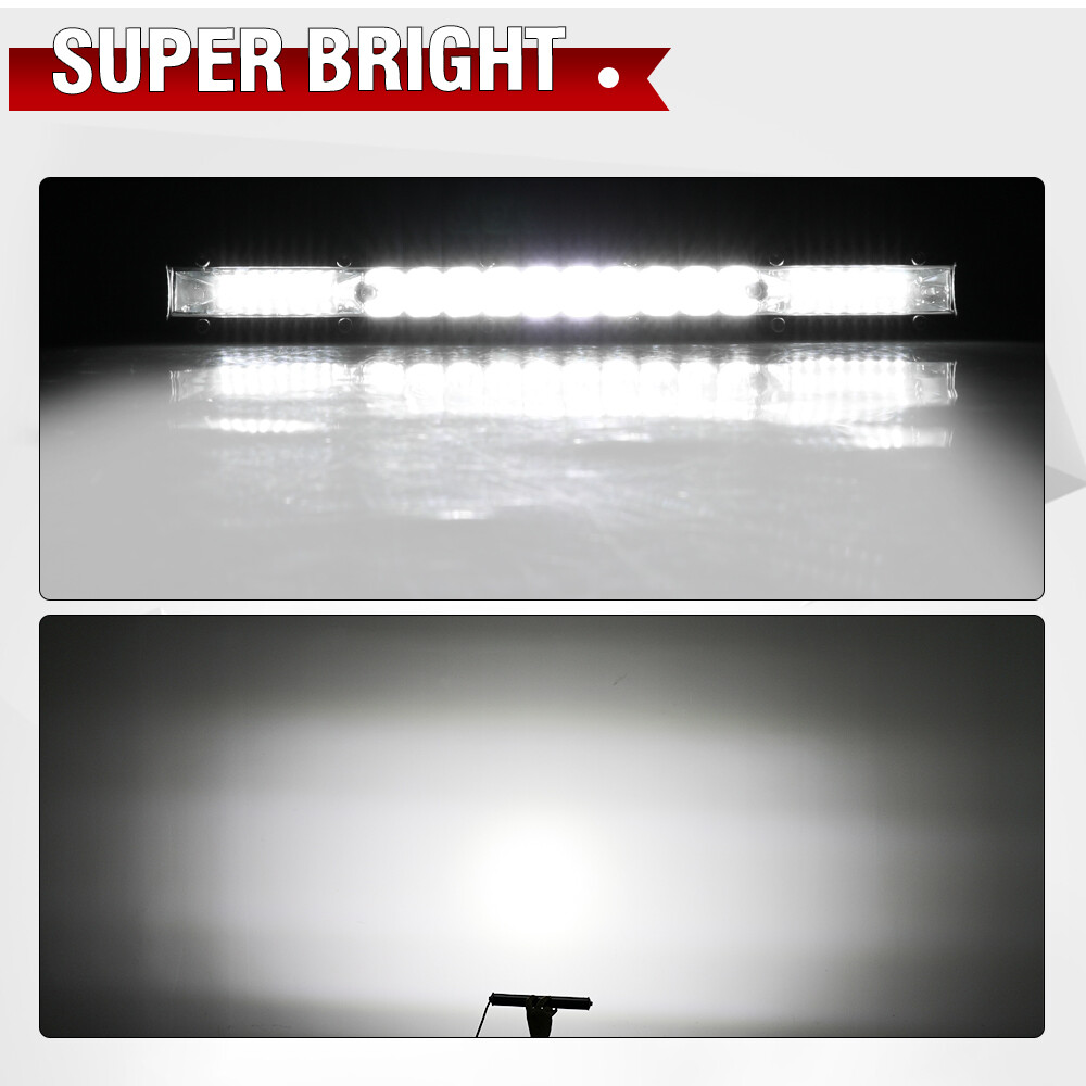10inch LED Light Bar Slim Spot Flood Combo Work SUV Boat Offroad Driving ATV 4WD