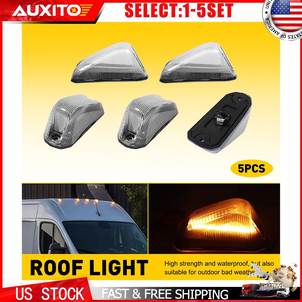 Fit 2014-2023 RAM ProMaster 1500 2500 Front Roof Clearance Lights Amber LED 5-50