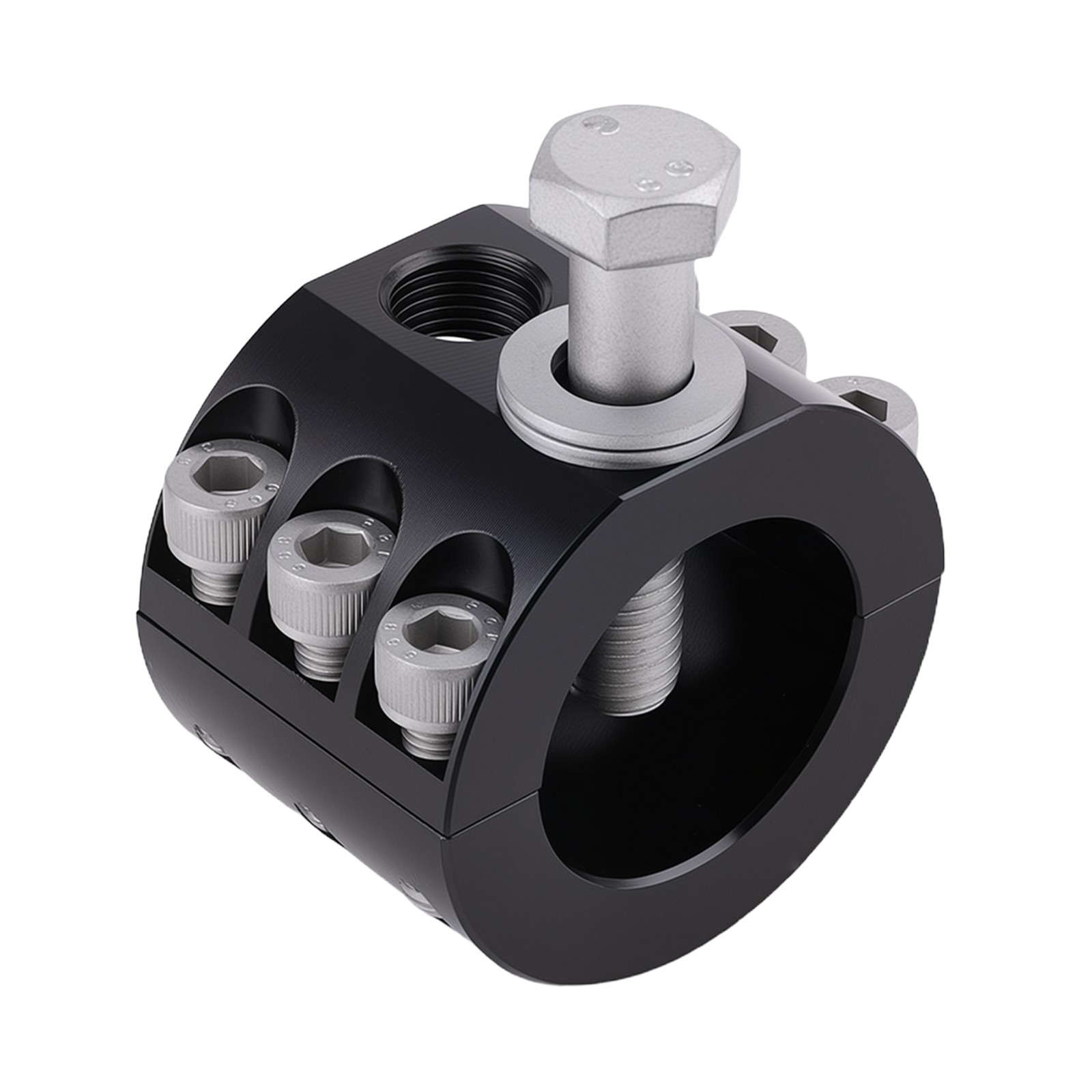 Bolt-On Steering Damper Mount for Jeep Wrangler JL JLU JT 2018-2025 Black Steel
