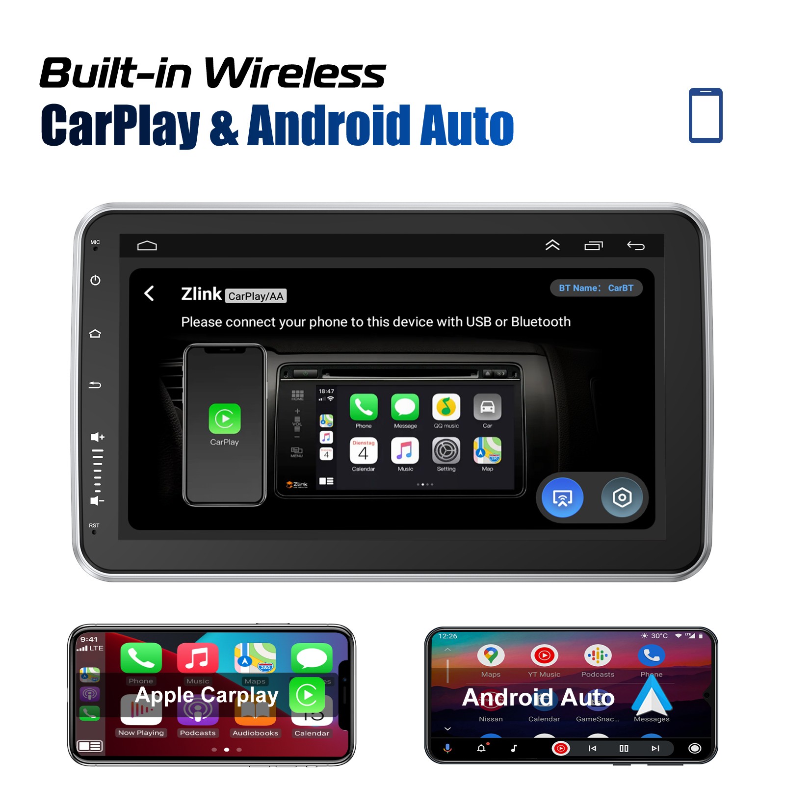 3.5mm External Microphone Universal for Android Car Stereo Radio BT GPS Audio