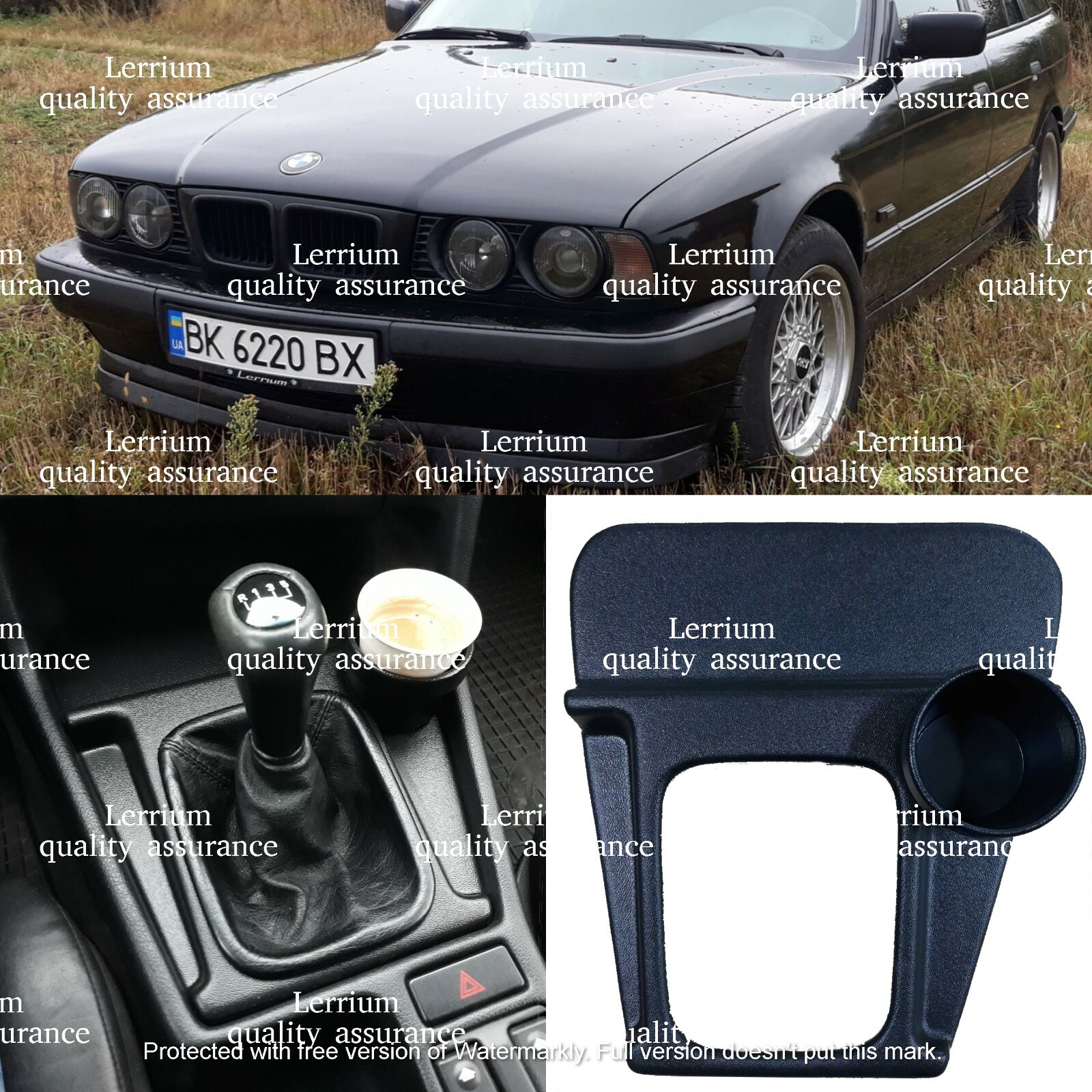 BMW E34 M5 Style gearshift Panel left hand drive with cup holder Lerrium