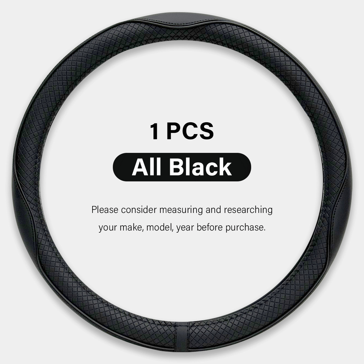 Customized Car Steering Wheel Cover Leather For Jaguar F-TYPE 14½- 16 inch Round