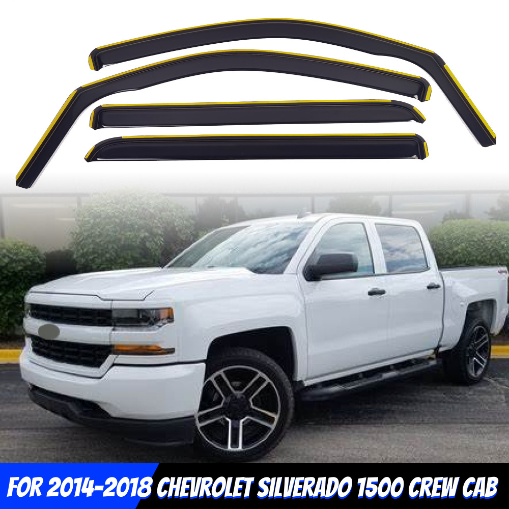 For 14-18 Chevrolet Silverado/GMC Sierra Rain Guard Vent Deflector In-Channel