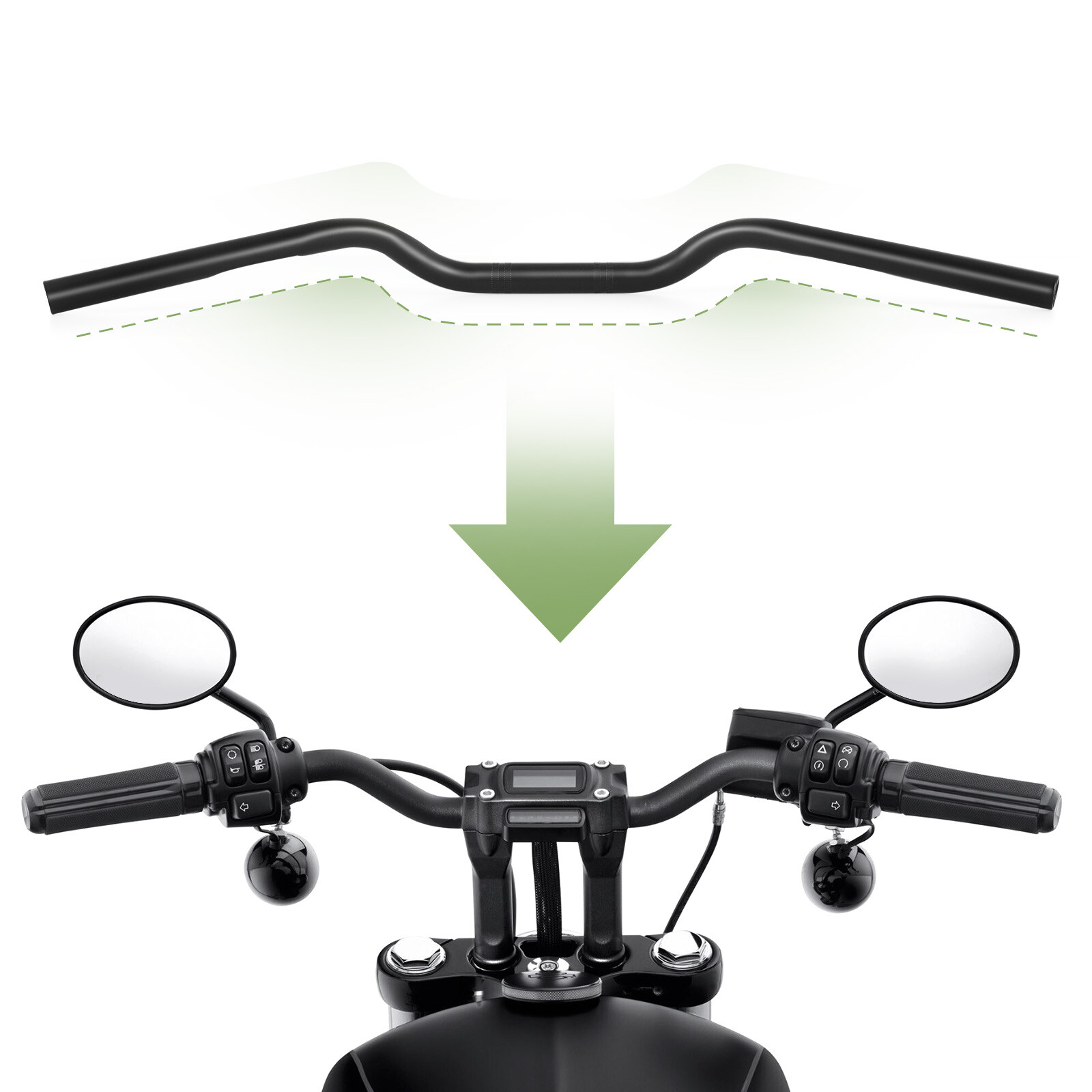 7/8″ 22mm Motorcycle Handlebar For Suzuki GS500F GS550 GS650 GS700 GS750 GS850