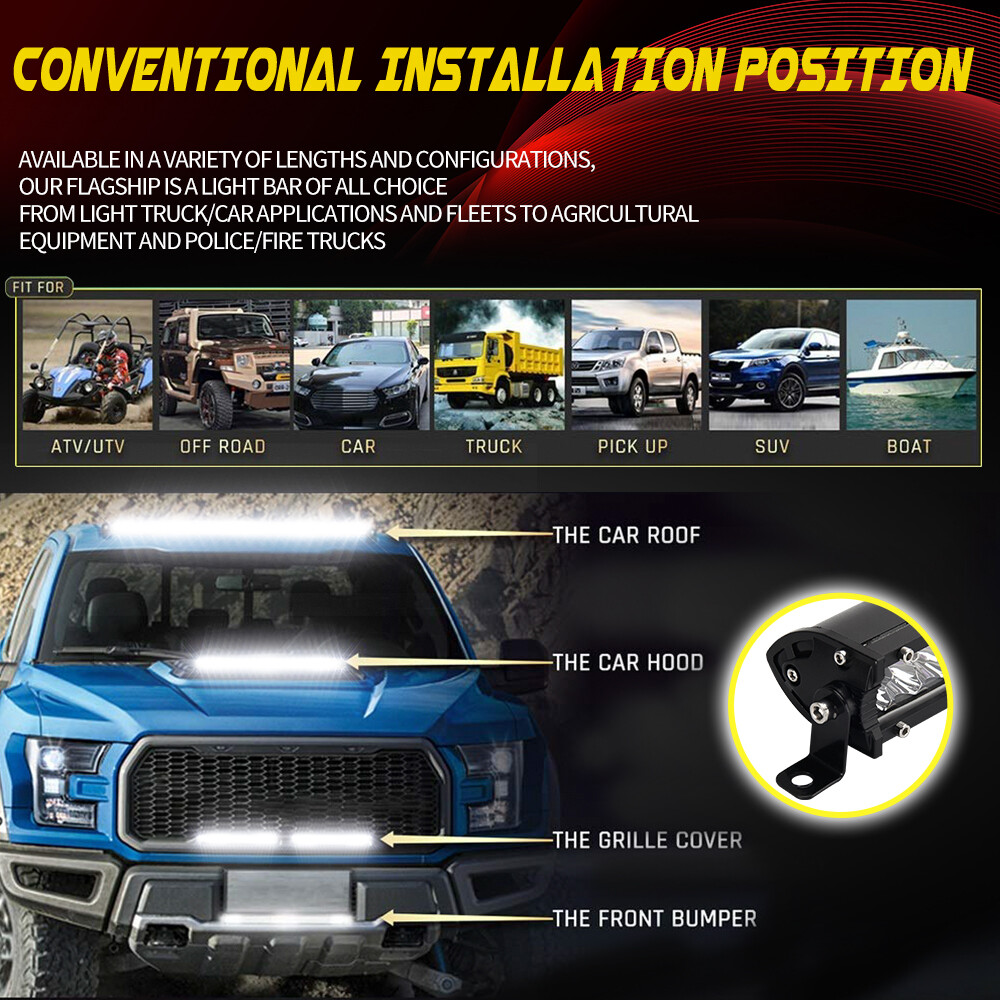 38″ Inch 1200W LED Light Bar Spot Flood Combo Off Road Driving Lights ATV 36″