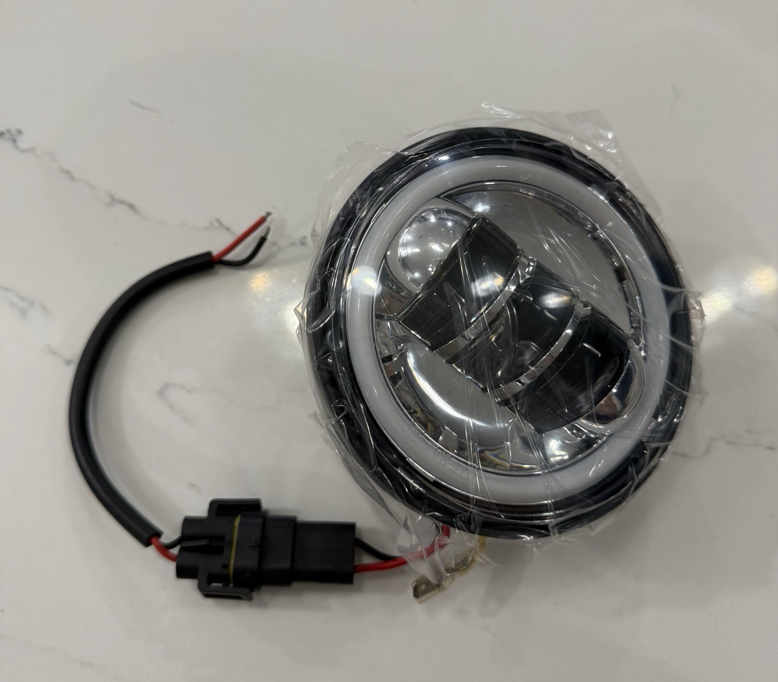 Custom Dynamics 4.5″ Passing Lamp with Halo Chrome 6000K White Harley CD-45-C