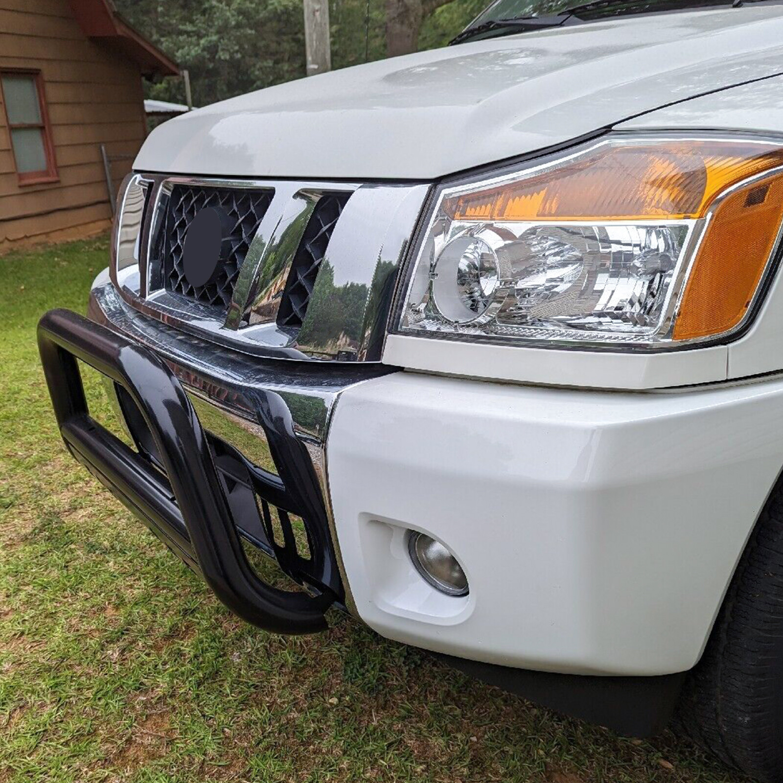 3″ Grille Brush Push Bumper Guard Bull Bar for 2004-2015 Nissan Titan/Armada