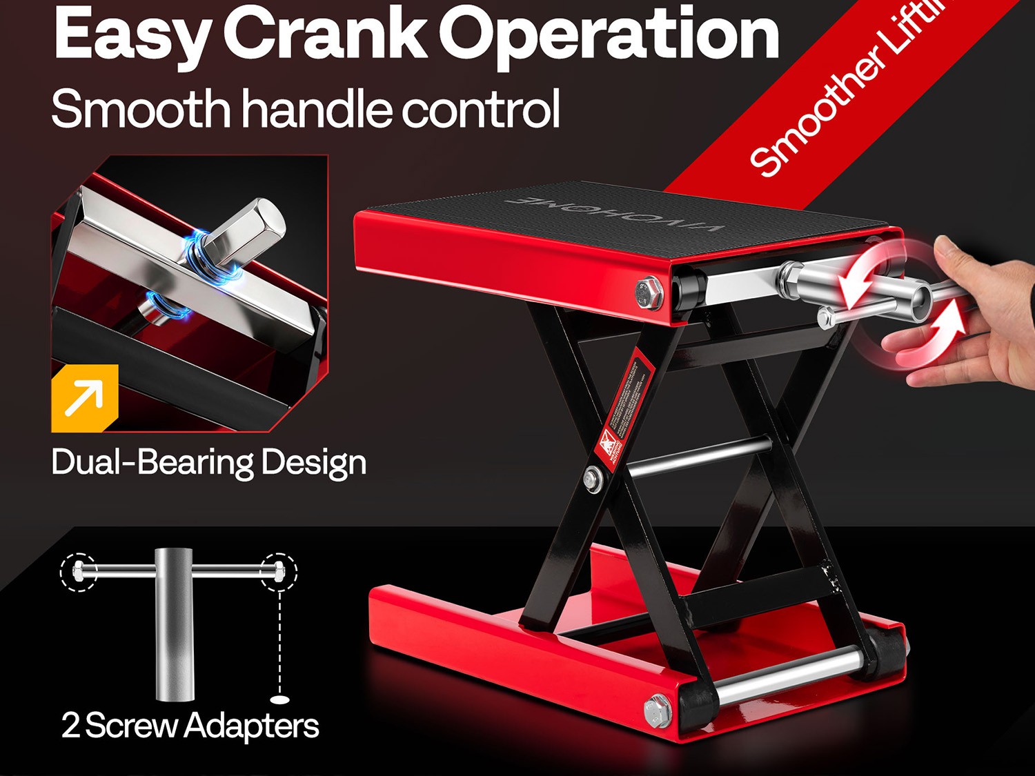 1100 LBS Motorcycle Lift Scissor Jack Wide Deck Hoist Stand for ATV Dirt Bike