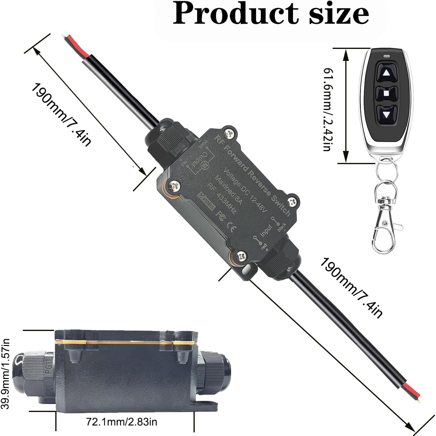 DC12V Forward and Reverse Remote Control DC12V-48V reverse switch