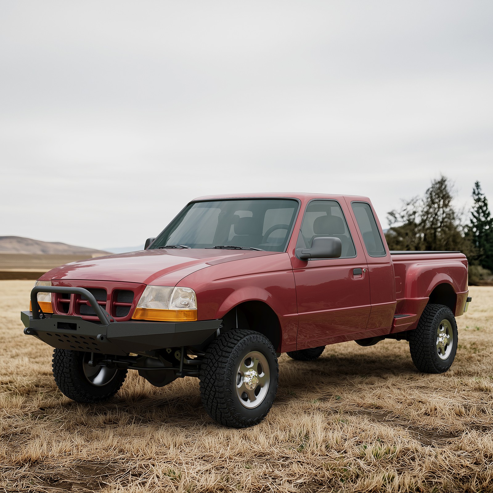 For 1998-2011 Ford Ranger Modular Front Winch Bumper with Bull Bar