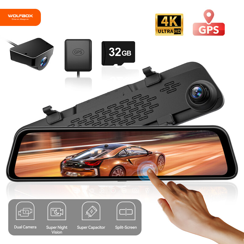 G840S 12″ 4K Dash Camera Front and Rear Dash Cam with WDR Camera, Night Vision