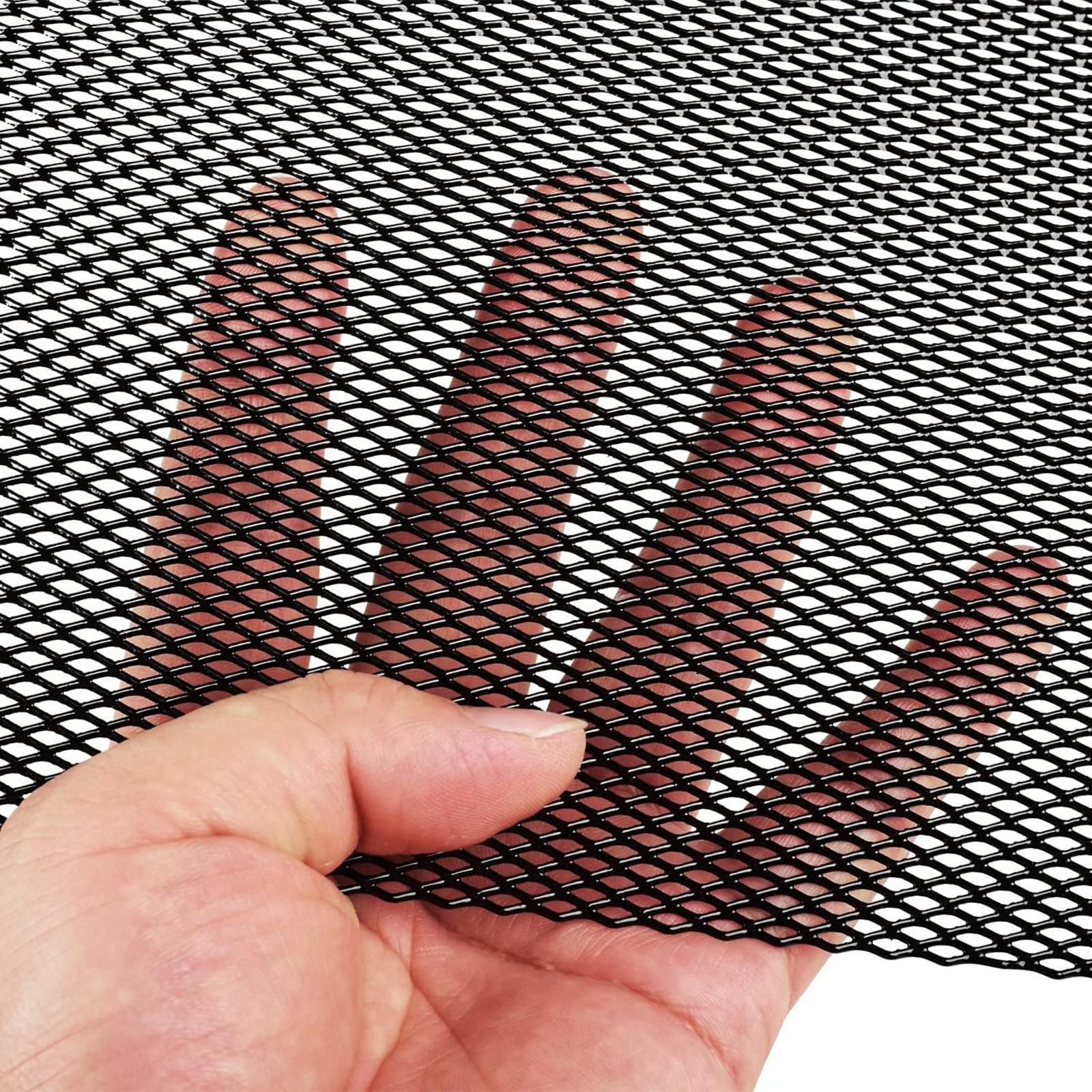 US Universal Car Grille Mesh 40″x13″ – Black Aluminum Rhombic Protection Sheet