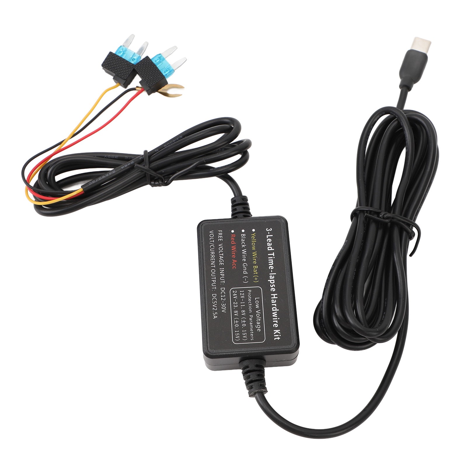Type C Dash Cam Hard Wire Kit 12V‑30V To 5V Dash Camera Power Cord For GPS P SU2