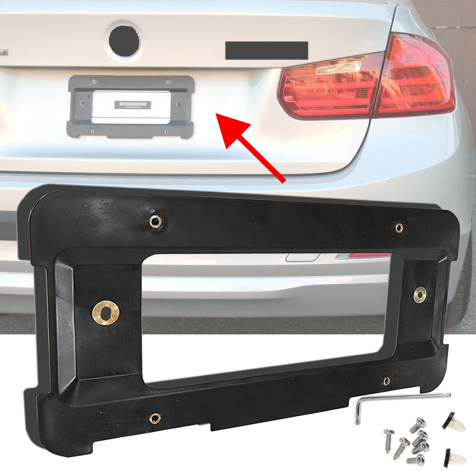 Rear License Plate Base Mount Bracket Frame Holder For BMW Replace 51187160607