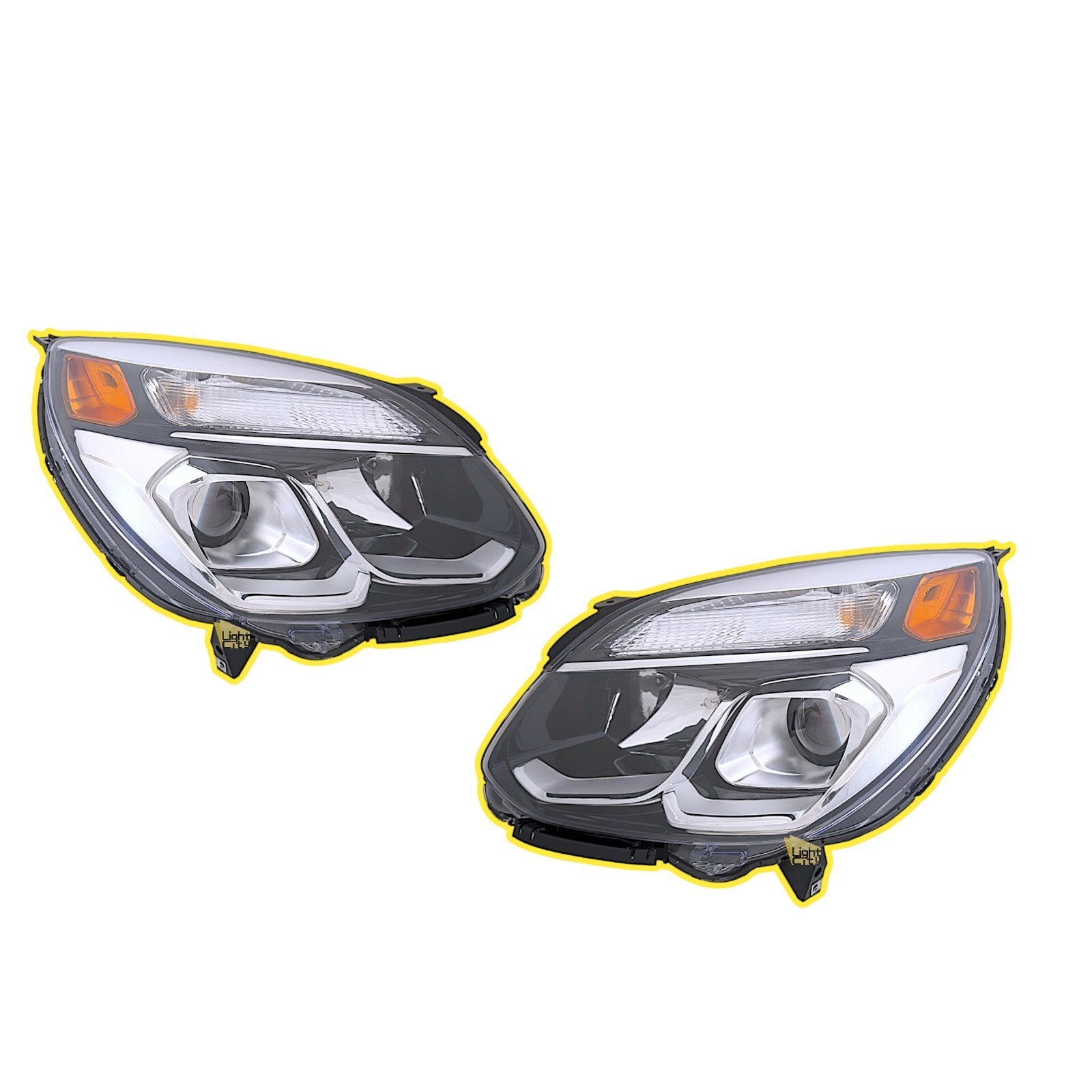 PAIR For 2016-2017 Chevy Equinox L/LS/LT/LTZ/Premier Headlight with BULBs RH+LH