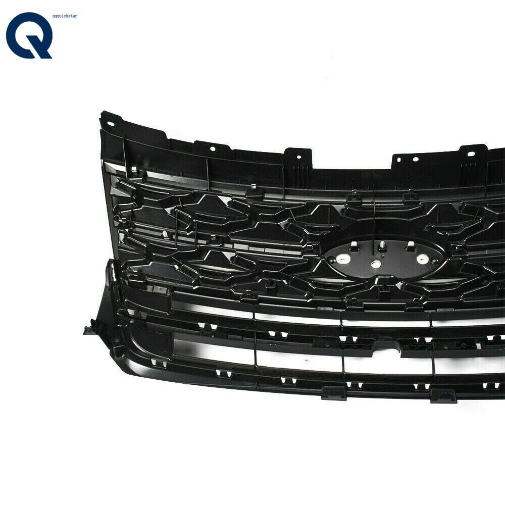For 2018 2019 Ford Explorer Matte Black ABS Plastic Front Bumper Upper Grille