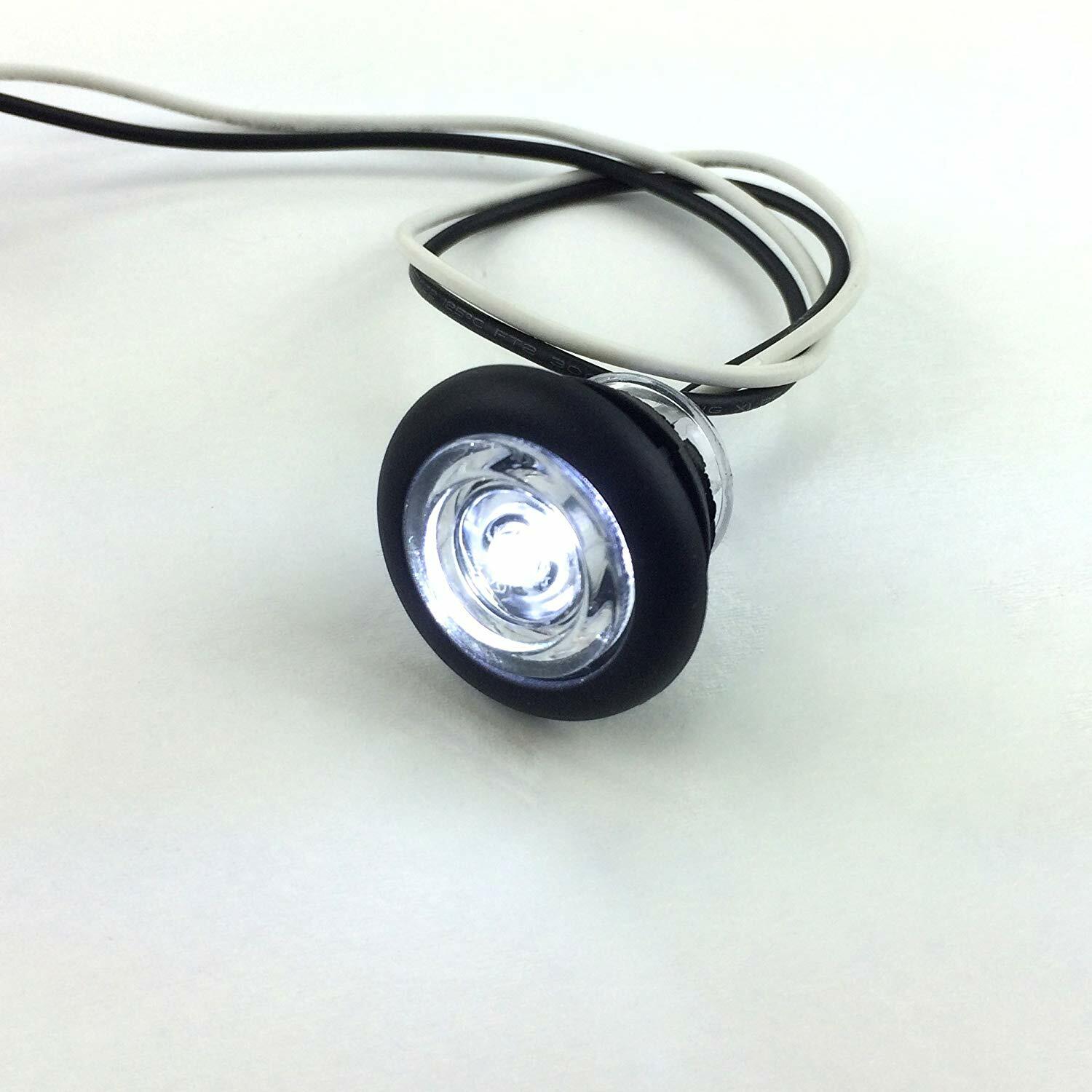 3/4″ RV Marine Boat Interior White Led Accent Light IP65 Recessed Mount 5pk