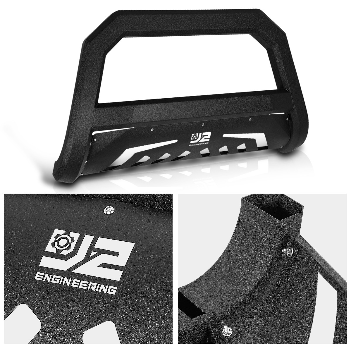 J2 Black Bull Bar Bumper Grille Guard for 99-04 F250-F550 Super Duty/Excursion
