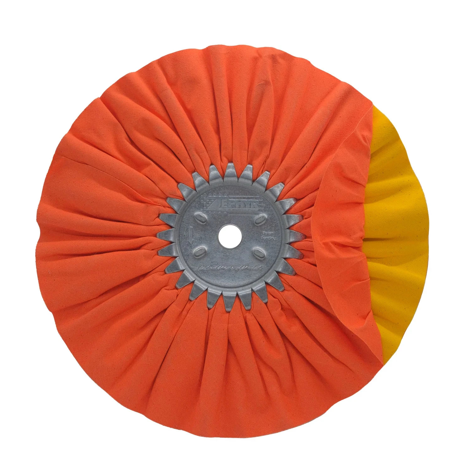 Zephyr 8 Inch Kwik Primary Cut Airway Buffing Wheel Orange/Yellow
