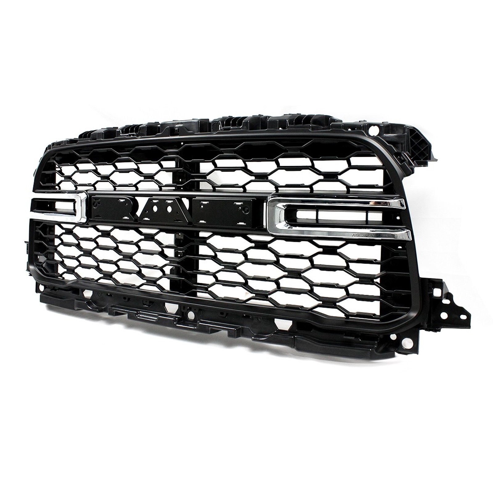 For Ram 2500 3500 2019-2024 Front Bumper Grille Grill Matte Black W/Chrome Trim