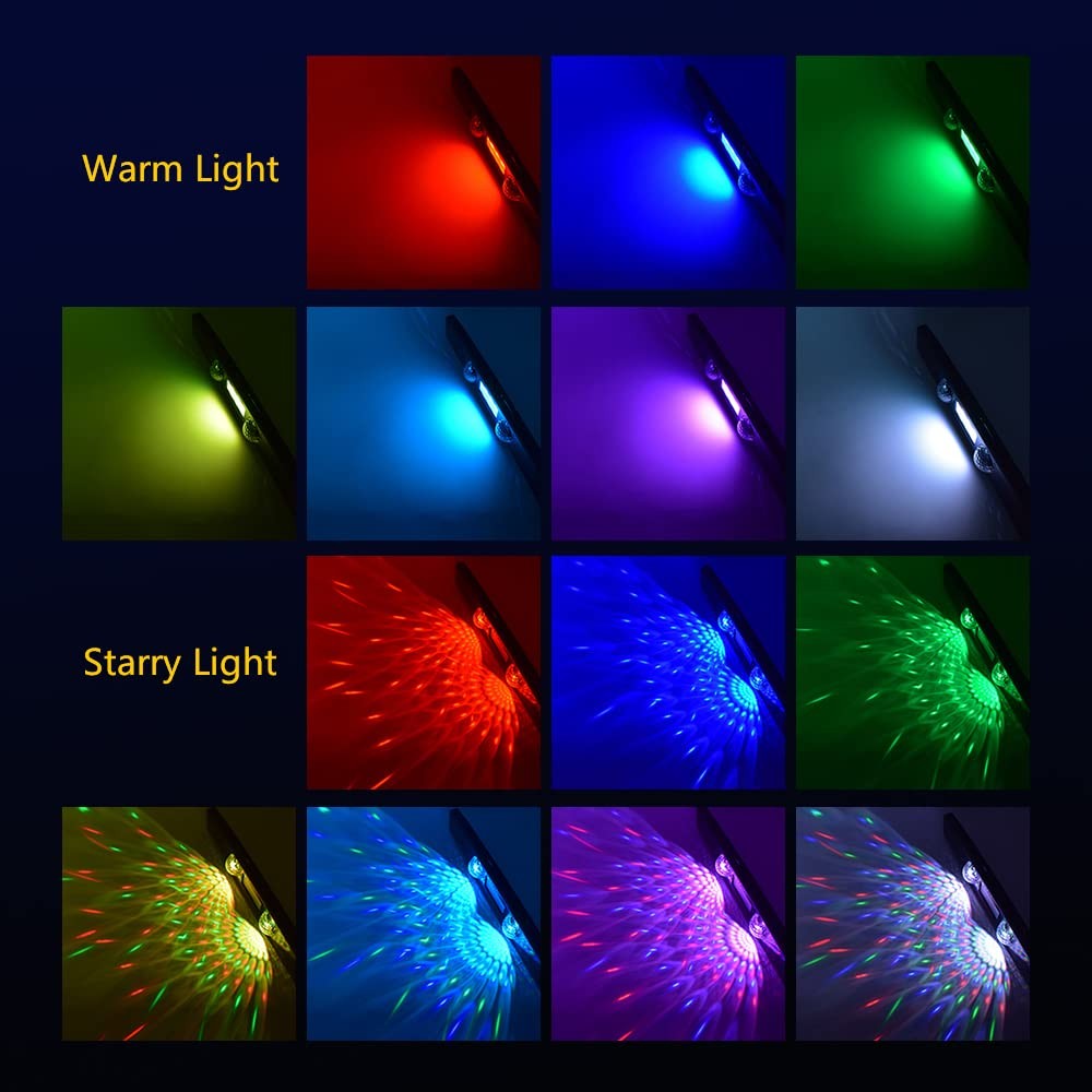 Multicolor Car Interior Accessories Atmosphere LED Lights Lamp W/ Remote Control