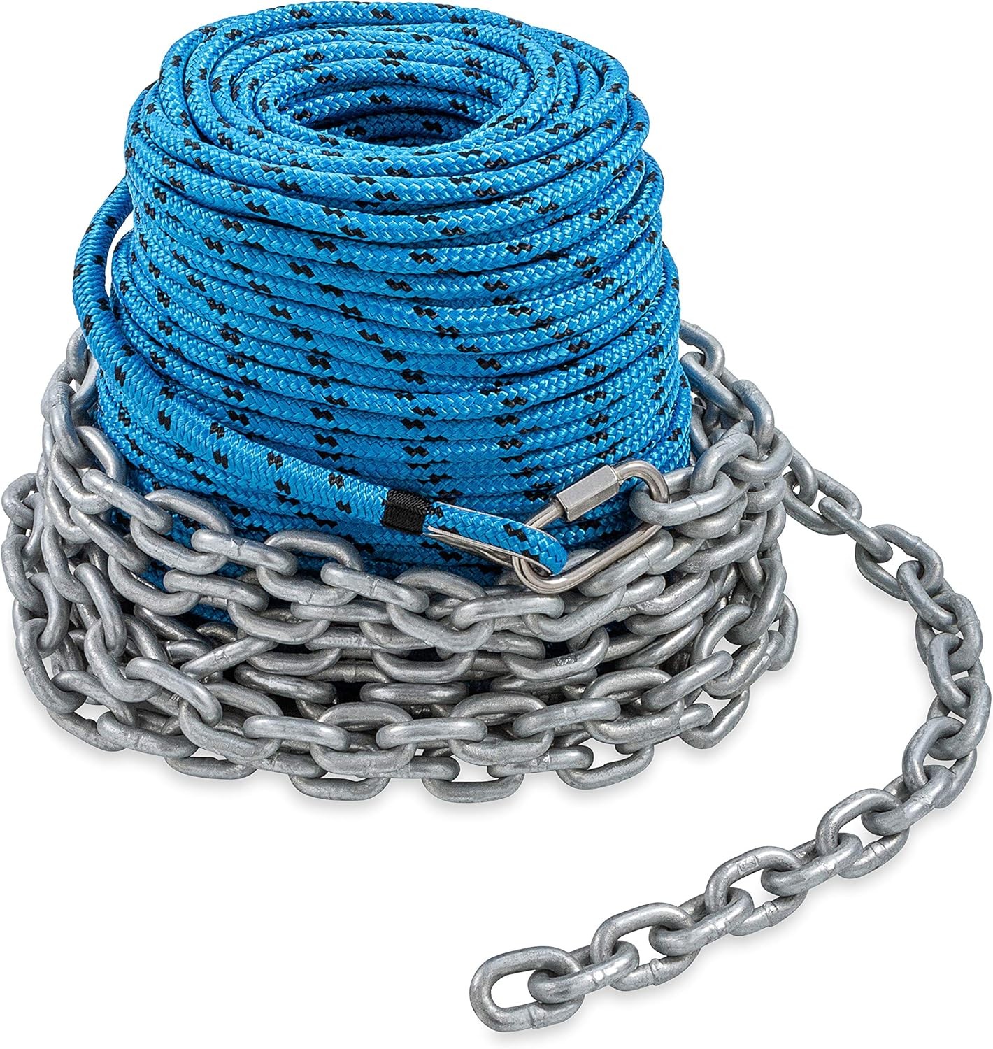 Anchor Rode – 200 ft Rope with 15 ft Chain – 1,900 lb Break Strength