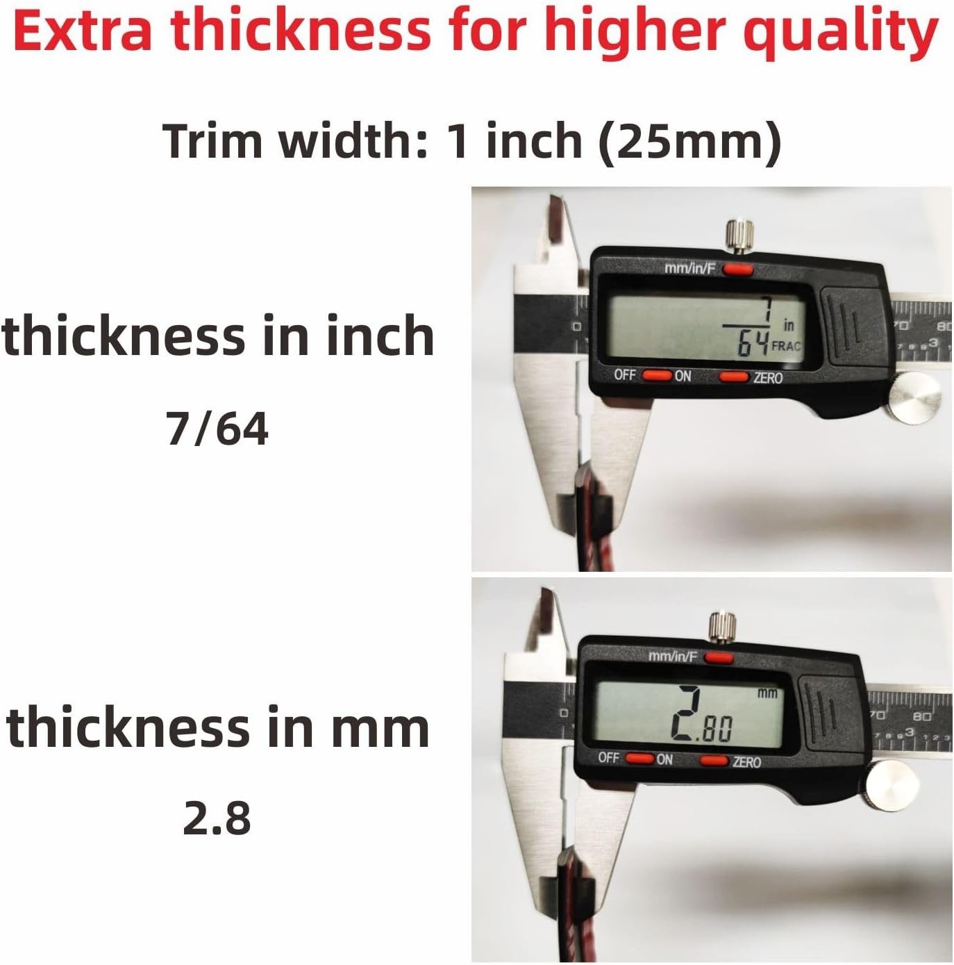 Flexible 16FT Scratch-Proof Trim Strip for Universal Vehicle and Furniture Fit