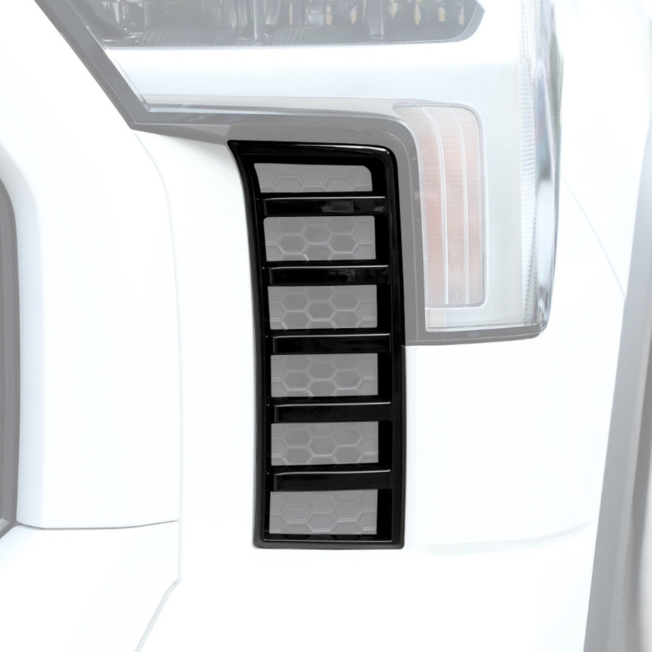 For 2022-2025 Toyota Tundra Black Front Side Bumper Headlight Grille Cover Trim