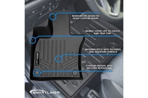 SMARTLINER Custom Floor Mats 2 Row Liner Set for 2007-10 Expedition/Navigator