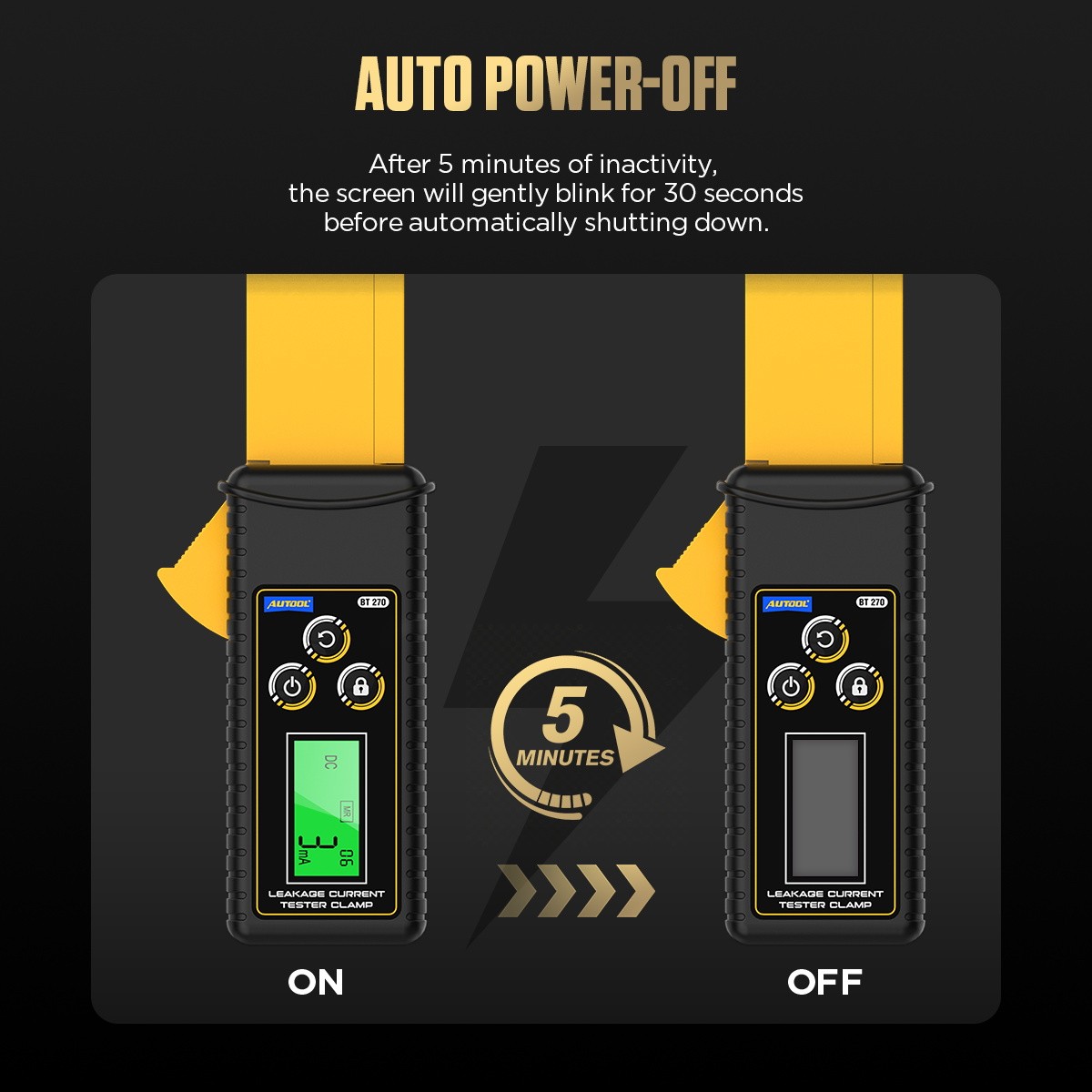 Digital Car Clamp Meter AC DC Current Leakage Tester Ammeter Auto Range Handheld