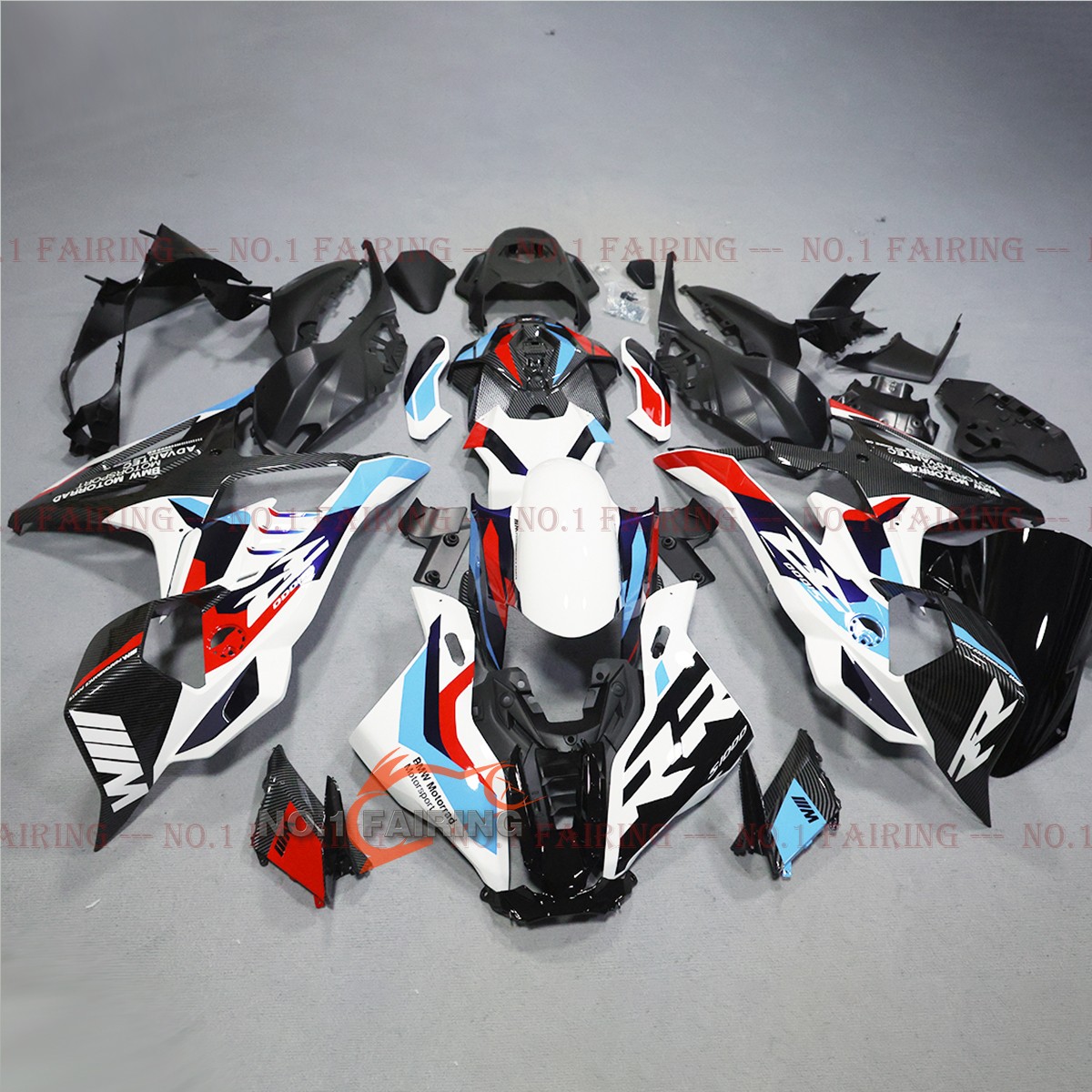 Carbon Fiber White Blue Red Fairings Kit For BMW S1000RR 2025 ABS Bodywork Shell