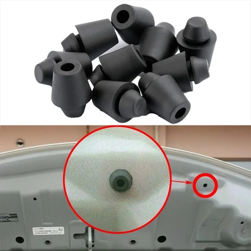 10pcs Car Door Rubber Buffer Pads Anti Collision Shock Absorber Hood Trunk