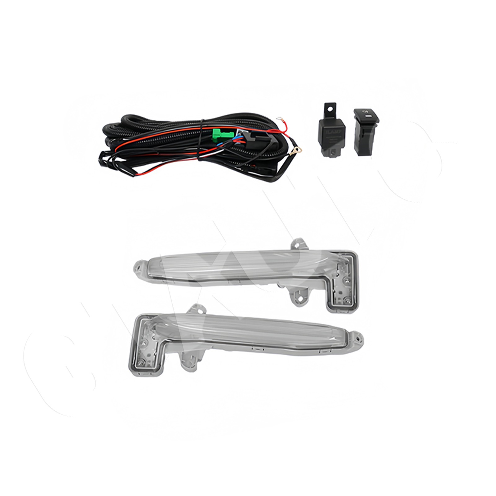 For 2020-2022 Toyota Corolla SE XSE Primed Front Bumper Grille Fog Light Set