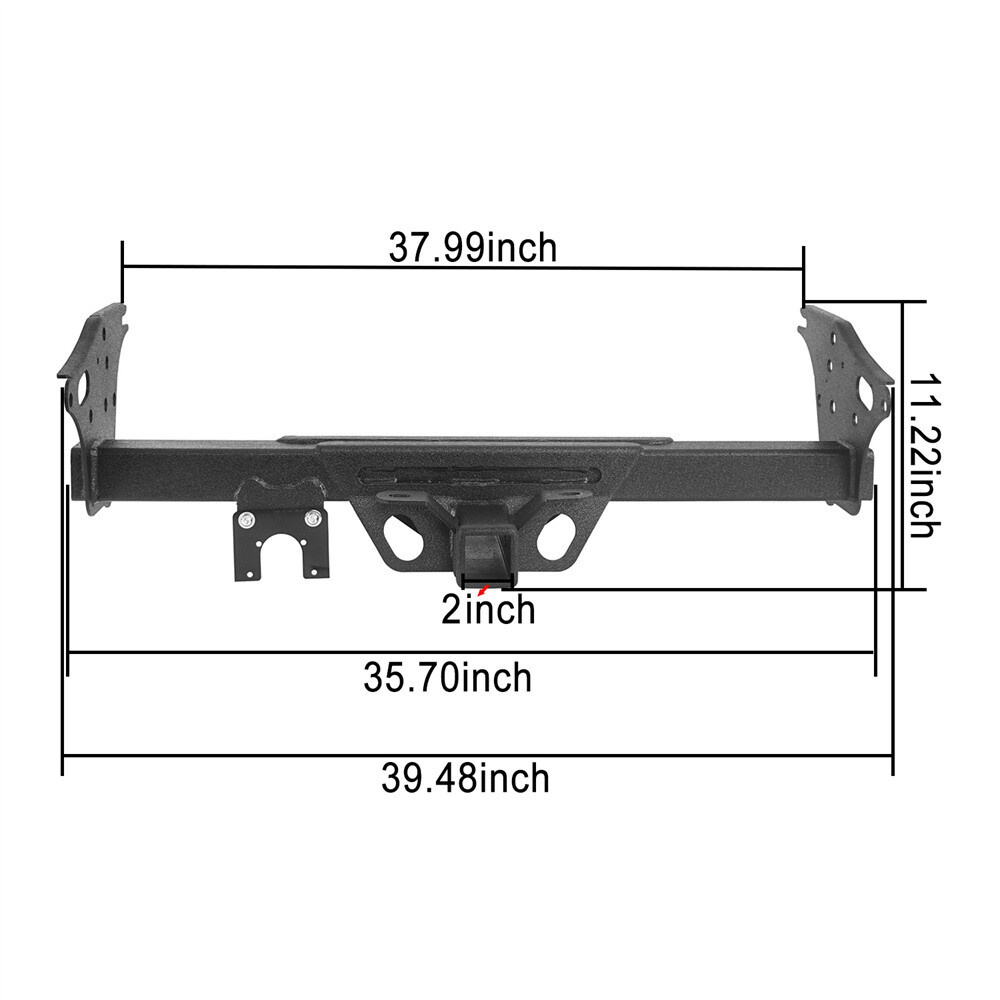 2 in Standard Trailer Hitch Class III Receiver Hitch Fit Toyota Tacoma 2005-2015