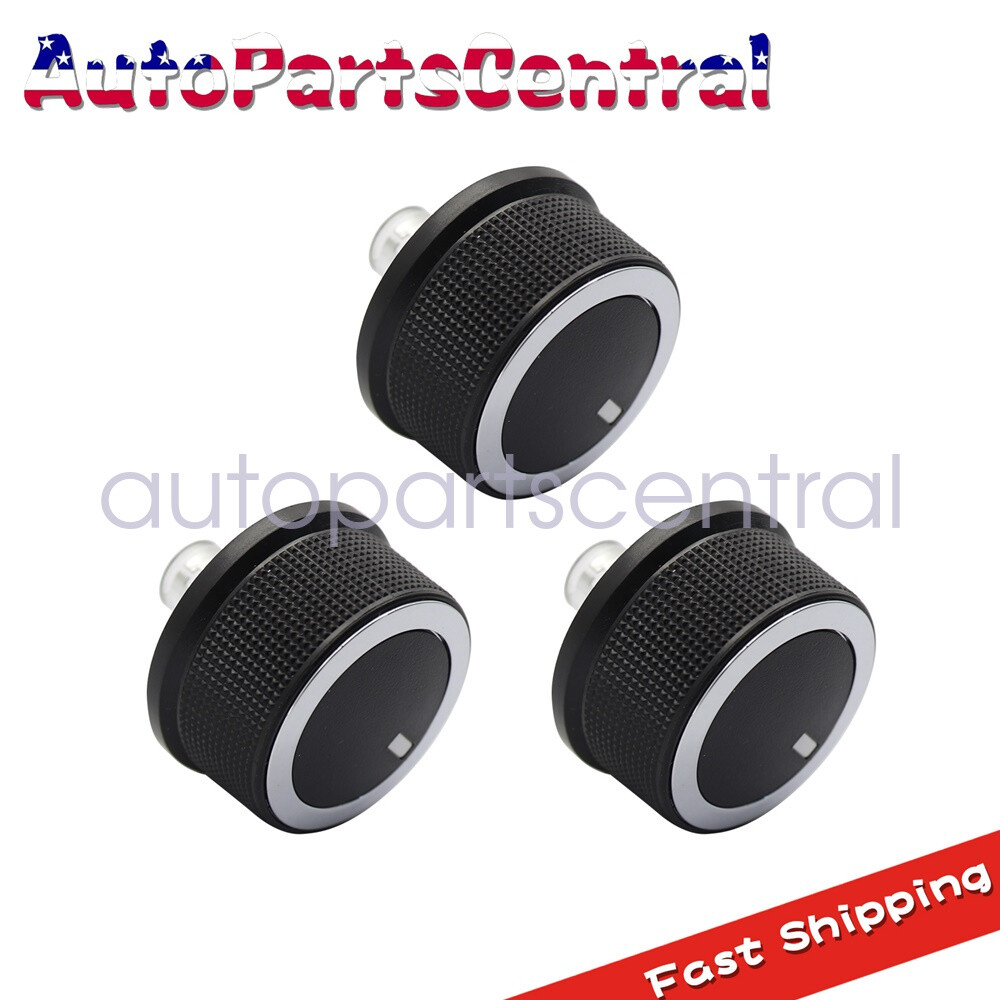 For 2008-2017 Chevrolet Express Van Savana A/C Heater TEMP CONTROL KNOB 3Pcs