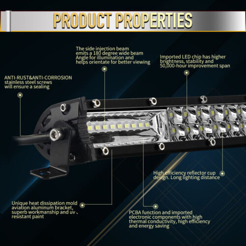 Dual Row 20inch 1200W Led Light Bar Spot Flood Combo Work UTE Truck SUV ATV 22”