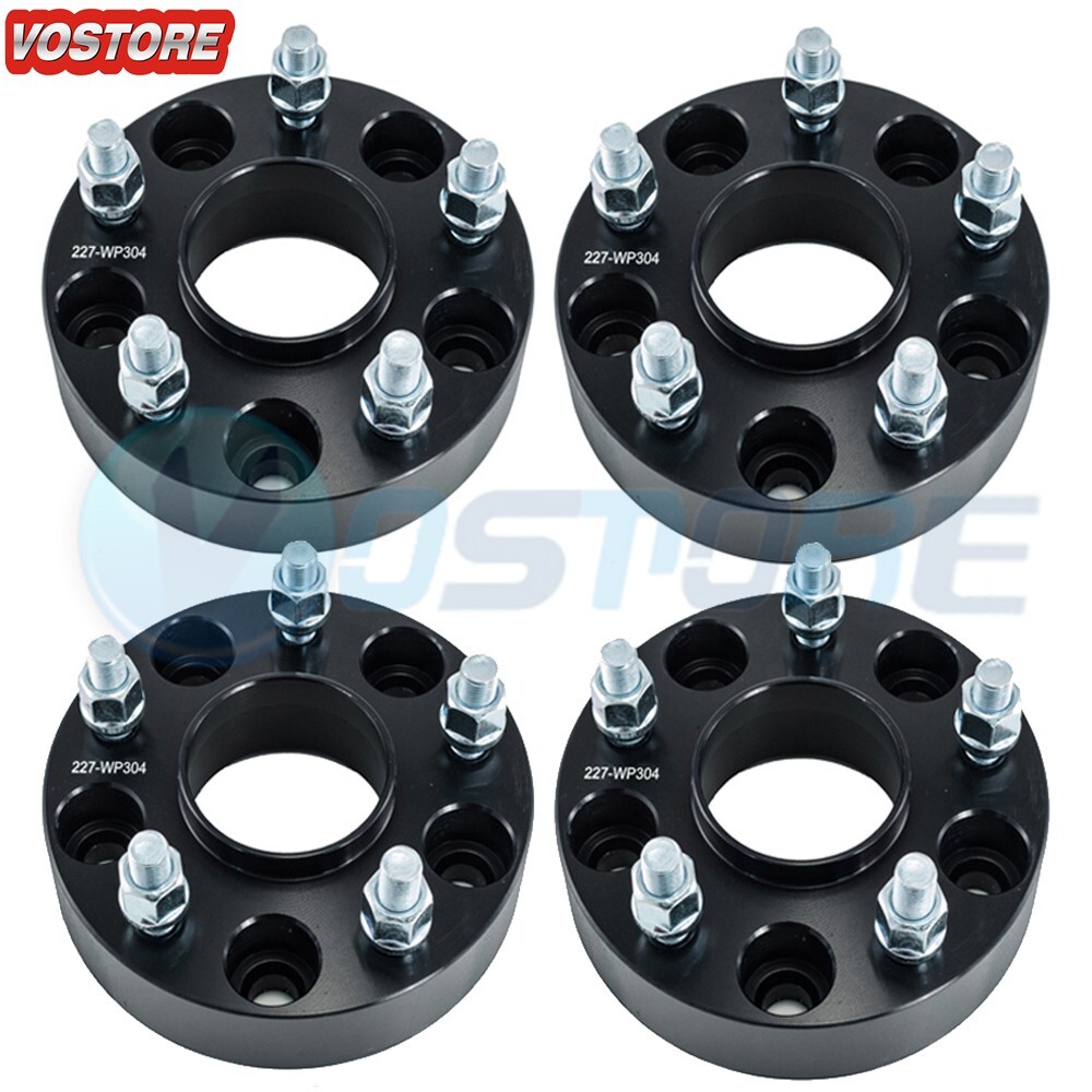 4X 1.25″ Black Wheel Spacers 5×5 for Jeep Wrangler JK Rubicon Hub Centric 5 Lug