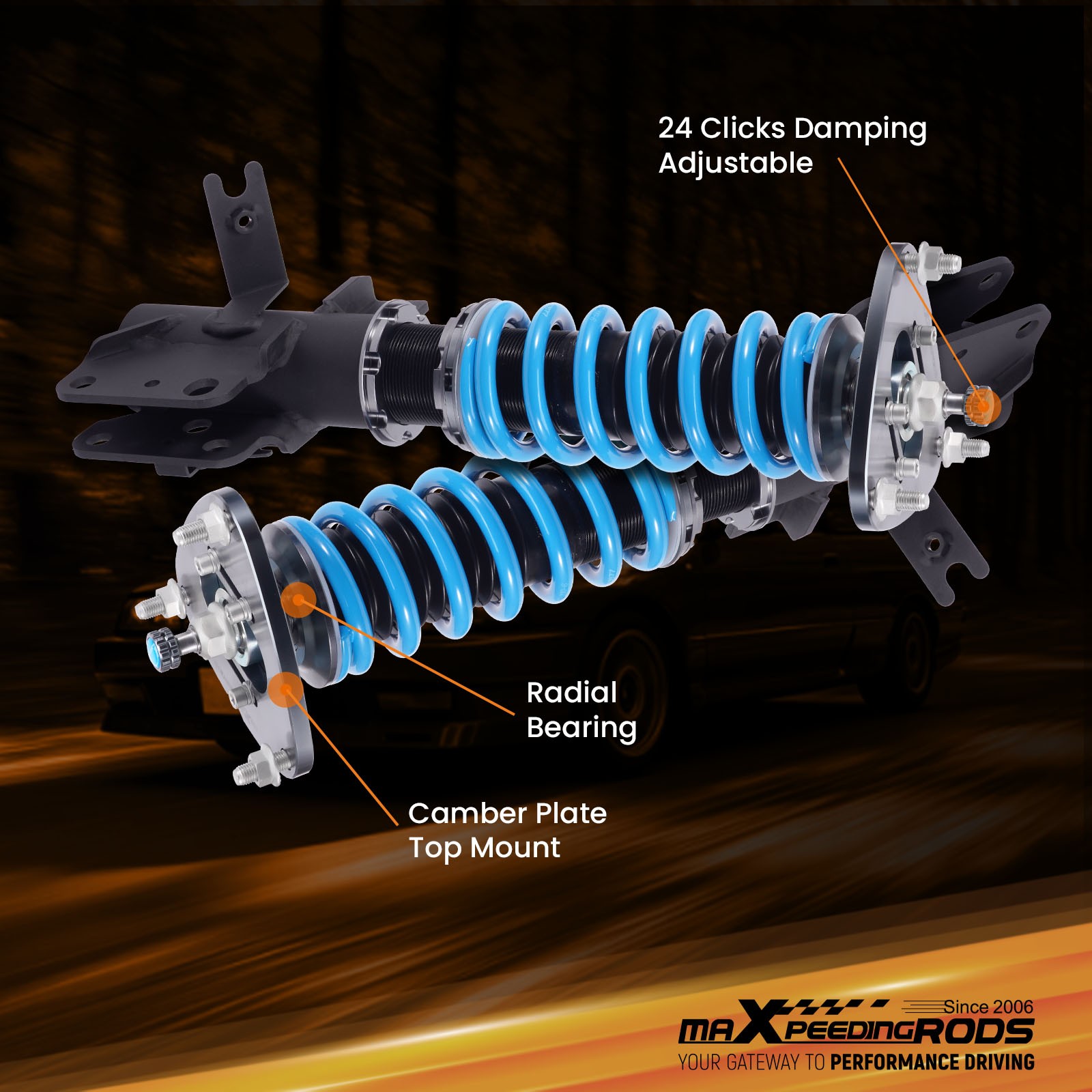 MaXpeedingrods T6 Coilovers Suspension Lowering Kit for Subaru WRX (VB) 2022+