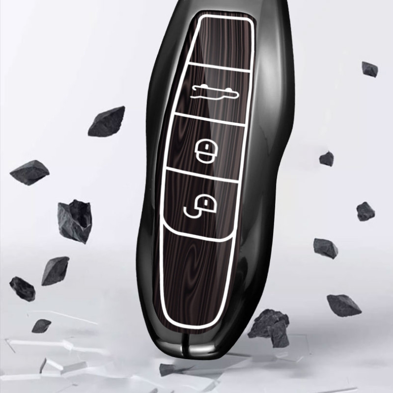 For Porsche Cayenne 911 Panamera Macan Aluminum Alloy ABS Car Key Fob Cover Case