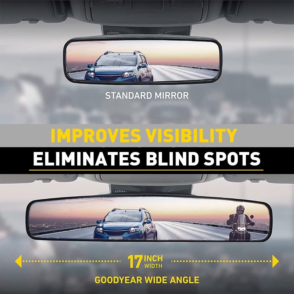 SUV PANORAMIC Rear View Mirror For 17” Convex Angle Car Wide Truck