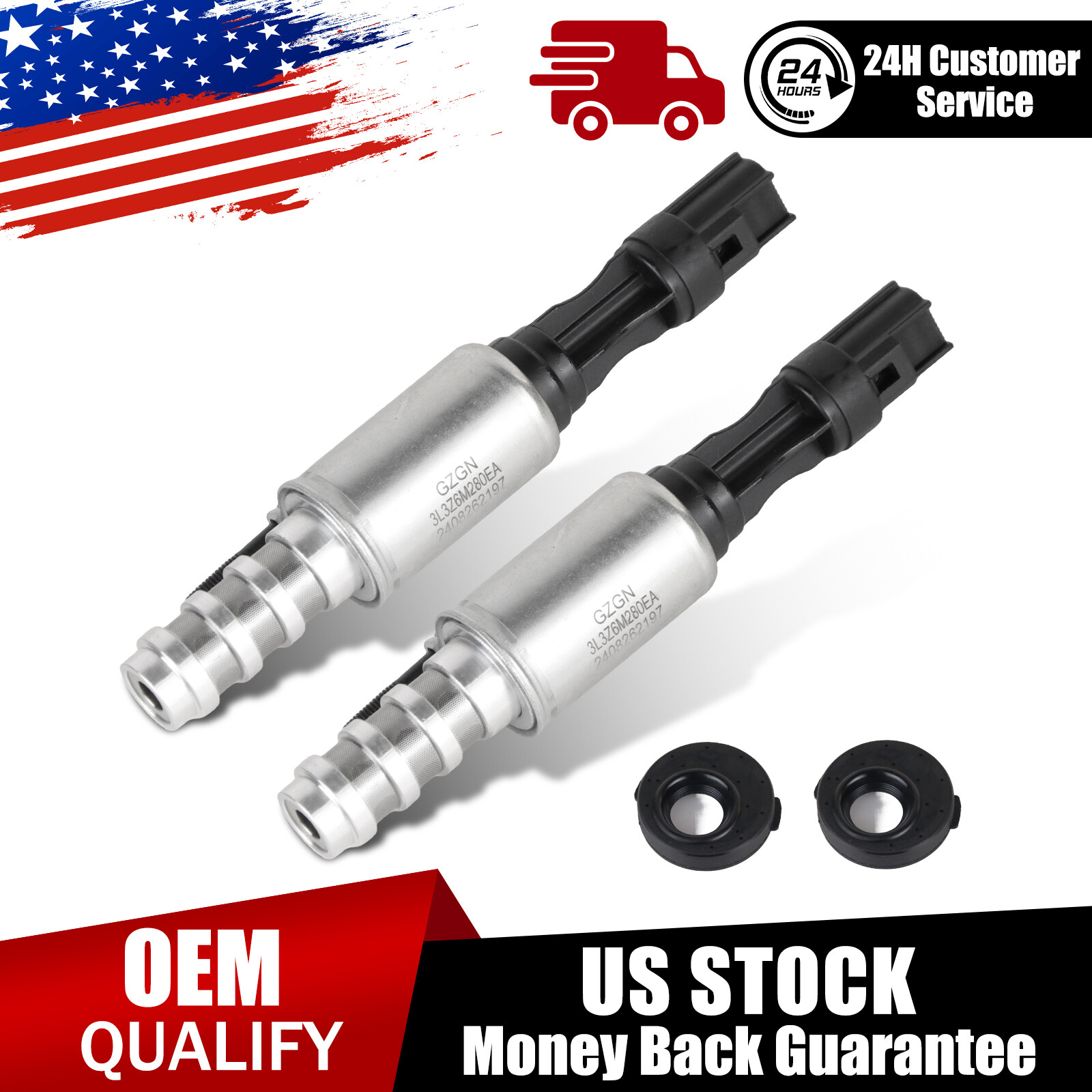 New 2PC Ford Solenoid 8L3Z-6M280-B VCT For 04-10 F-150 Expedition 4.6L 5.4L