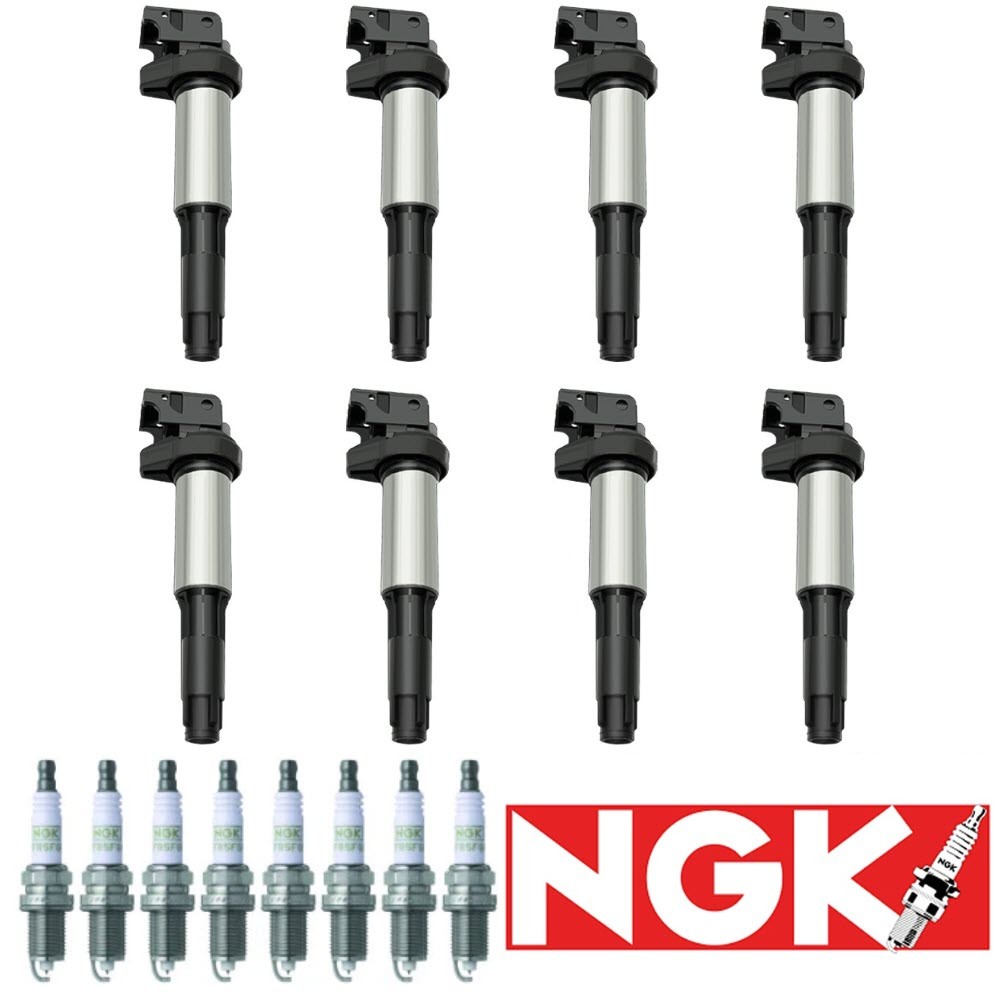 For 2006 2007 2008 2009 10 BMW 650i 4.8L V8 Ignition Coil and NGK Spark Plug