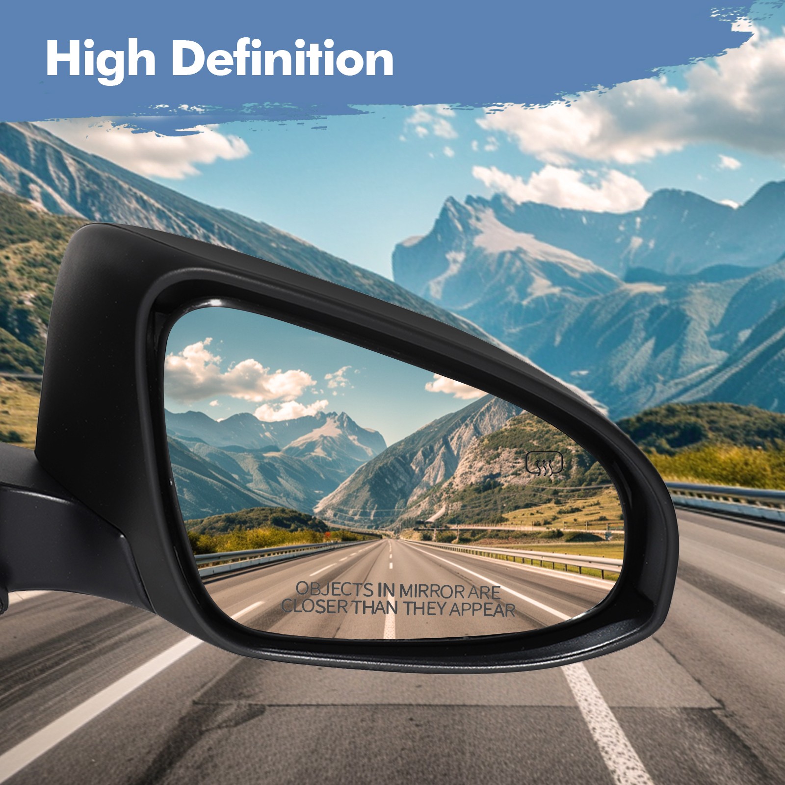 RH Power Heated Paintable Manual Folding View Mirror To 2014-2019 Toyota Corolla