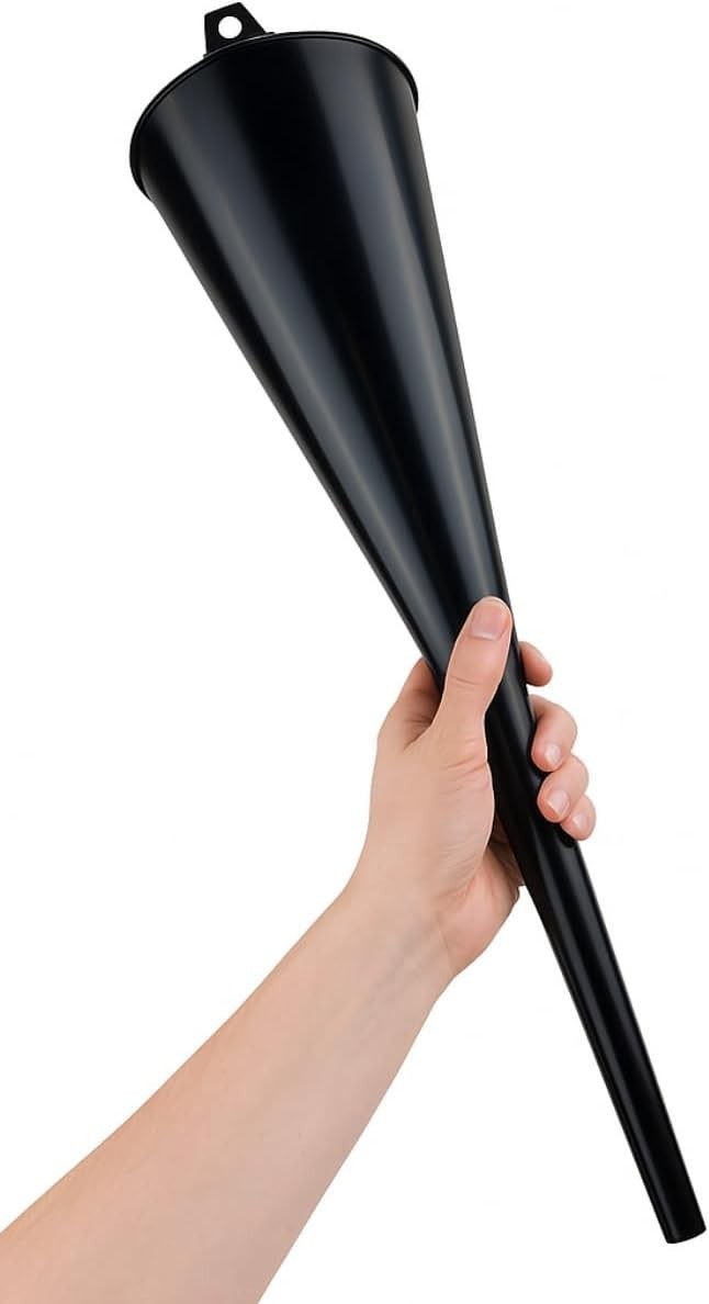 18″ Long Neck PVC Funnel Transmission Filler Funnel 5″ Dia. Mouth NEW