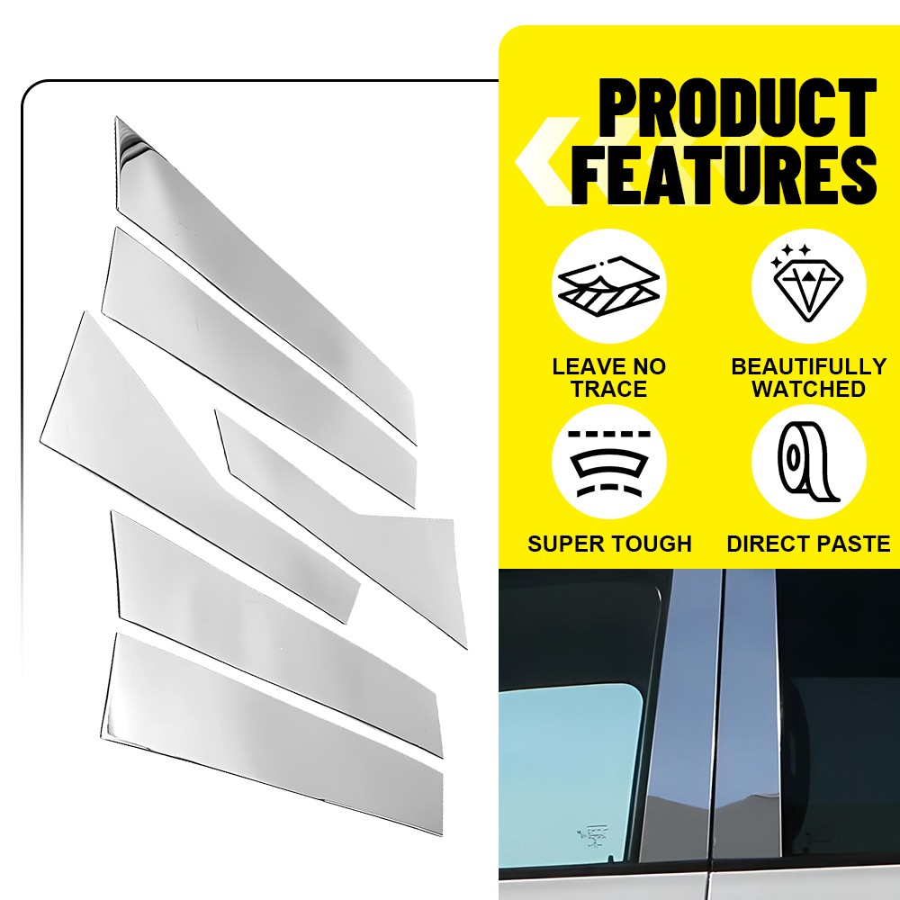 Chrome Plated Pillar Post Trims For Honda Accord 2018 2019 2020 2021 2022 6-60X