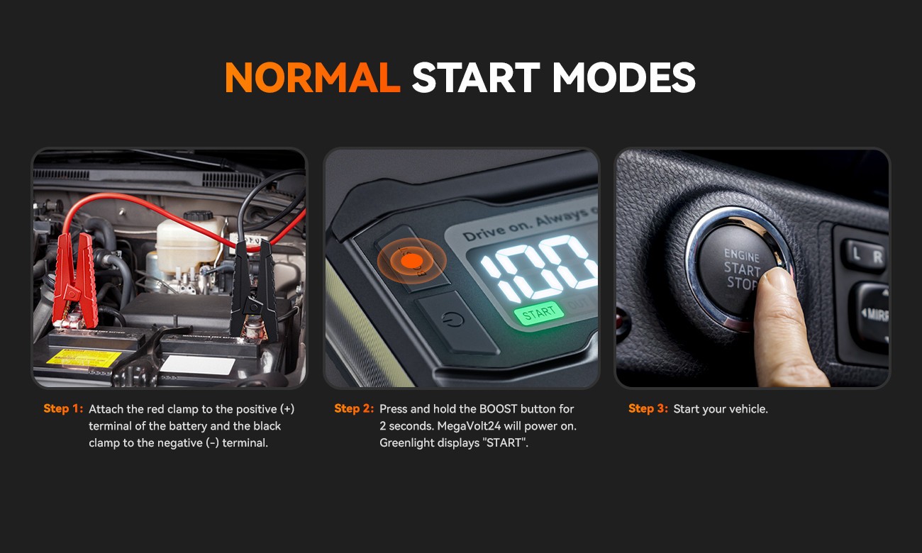 WOLFBOX Car Jump Starter Booster Jumper Box Power Bank Battery Charger Black NEW