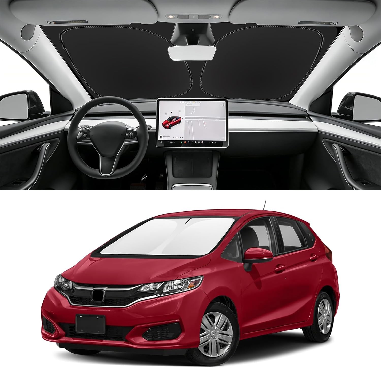 For Honda Fit 2007-2015 Windshield Visor SunShade Custom Made Sun Shade w/Bag